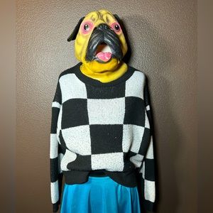 MAJOR LABEL GROUP, checkerboard sweater!!